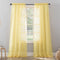No. 918 Erica Crushed Sheer Voile Rod Pocket Curtain Panel, 51" x 95", Yellow...