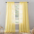 No. 918 Erica Crushed Sheer Voile Rod Pocket Curtain Panel, 51" x 95", Yellow...