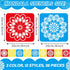 36pcs Mandala Drawing Stencils for Kids 8 Inch Sidewalk Chalk Stencils Painting Large Washable Reusable Mandala Themed Primary Shape Template for ...