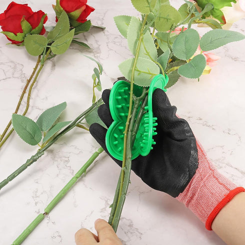PATIKIL Rose Leaf Thorn Stripper, Rose Thorn Stripper Remover Leaf Stripping Tool Burrs Removal Tool for Gardening Flower Arrangement, Light Green...
