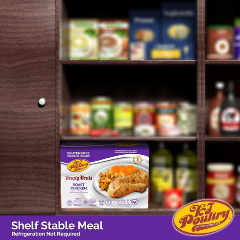 Kosher for Passover Gluten Free Meals, Roast Chicken with Potato & Carrots (2 Pack) MRE Meat Ready to Eat, Prepared Entree Fully Cooked, Shelf Sta...