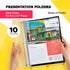 Report Covers - Report Covers with 3-Prong Fasteners Clear Front - Presentation Folders - Presentation Binder (10 Set, Plastic, 8.5x11") - Clear F...