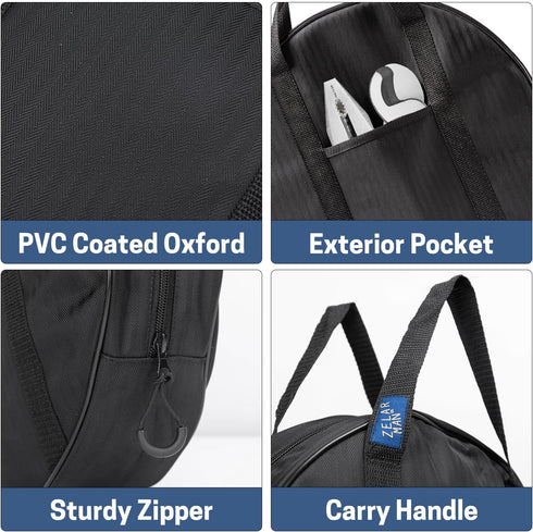 14 Inch Jumper Cable Bag,Tools Cable Bag, Cable Storage Organizer With Exterior Pocket For EV Charging Cables for Electric Vehicles,Extension Cabl...