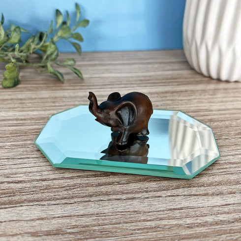 Plymor 3" x 5" Long Octagon, 5mm Thick Beveled Glass Mirror, Pack of 3...