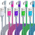 ?5-Pack? USB C Cable,10FT 3.1A Type C Charger Fast Charging Cable Durable Nylon Braided Right Angle USB C Charging Cable Compatible with Samsung S...