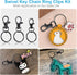 Black Keychain Key Chain Rings Clips Bulk (60pcs, Small), Swivel Lanyard Snap Hooks (32mm) X 30pcs + Key Rings X 30pcs, for Keychain Crafts Resin ...