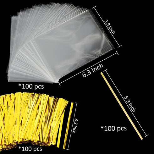 Augshy 300 Pcs Colorful Cake Pops Making Tools,More Larger Than Other Lollipop Sticks and Clear Bags...