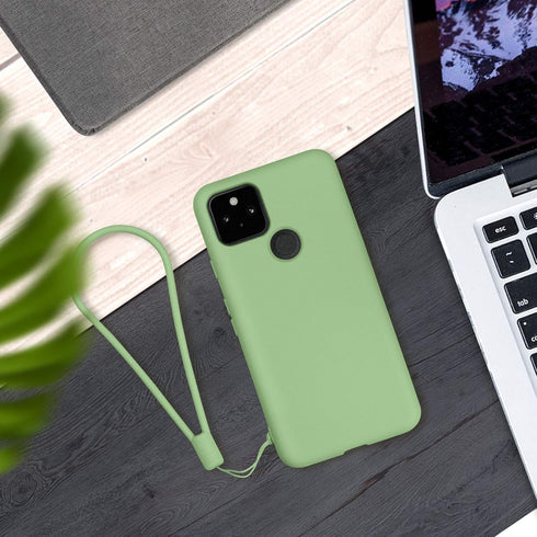 ABITKU Compatible with Google Pixel 5 Case,Slim Silicone Gel Rubber Case Cover (with Microfiber Lining) Full Body Shockproof Design for Google Pix...