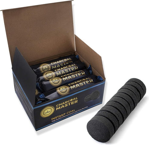 Quick Light Charcoal Tablets for Incense – 33mm Capsules – Charcoal Disk Lights – Instant Fire Coal Tablets – Set of 100 Charcoal Disks per Box...