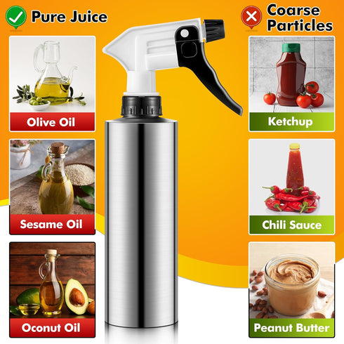 2 in 1 Spray Bottle and Marinade Injector, 10.15oz Dual Functionality Injector and Sprayer, Seasoning Injectors Food Grade Spritzer Bottle for Smo...