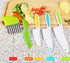Kids Knife Set 5 Pcs Toddler Safe Knives Plastic Child Friendly Knife with Crinkle Cutter BPA-Free Serrated Edges Kitchen Tools for Real Cooking a...