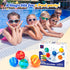 Reusable Water Balloons for Kids-12 PCS Refillable Water Ball Quick Fill Splash Balls for Summer Beach Toys Outdoor Activities Pool Toy for Boys G...