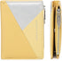 Small Wallets For Women Leather Bifold Slim Zipper Wallet Ladies Credit Card Holder Coin Purse Mini Wallet With ID Window(Yellow)...