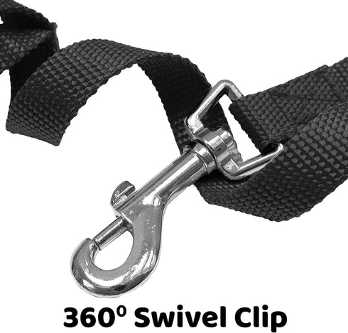 Downtown Pet Supply - Long Dog Leash - Dog Training Leash - Recall & Obedience Dog Training Tools - Nylon - 100 ft - Black Dog Leash...