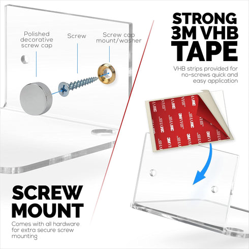 4.5" Small Baby Monitors & Speaker Wall Mount Shelf, Adhesive & Screw in, Also for Security Cameras, WiFi Routers, Decor, Plants, Photos, Kitchen,...