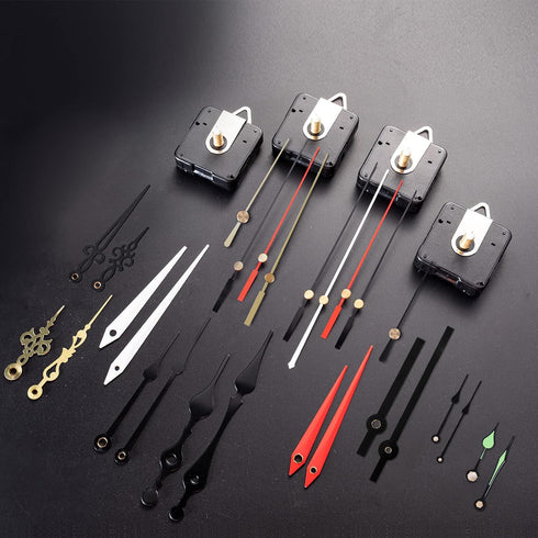6 Pieces Clock Mechanism Replacement Kit with 9 Pack Clock Hands, Silent Sweep Clock Motor Kit Battery Operated for Clock Repair DIY Replacement, ...