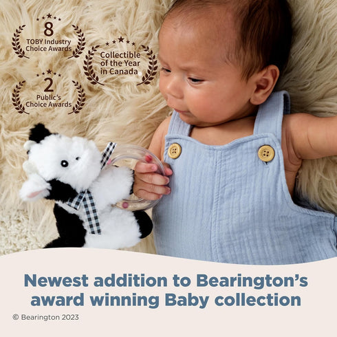 Bearington Lil' Gilly 5.5 Inch Cow Baby Rattle - Soft Rattles for Babies 0-6 Months - Baby Rattles & Plush Rings Baby Cow Rattle...