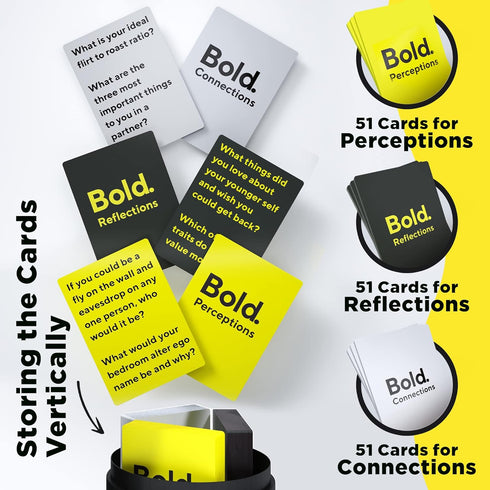Bold Card Game - 3 Decks, 300+ Questions - Fun Icebreaker and Couples Game for Date Nights...