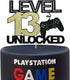level 13 unlocked cake topper official teenager 13th birthday cake decoration, video game controller theme happy birthday party decoration, black ...