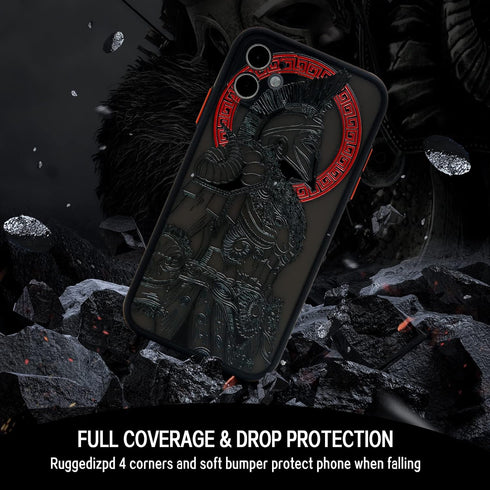 Cool Gladiator Phone Case with 3D Embossed Compatible for iPhone 12 Clear Frosted Trendy Phone Case...