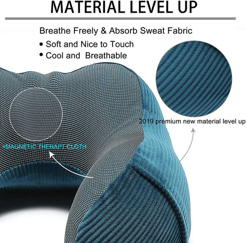 Memory Foam Neck Pillow with 360-Degree Head Support Lightweight Comfortable Travel Airplane Pillow with Storage Bag for Sleeping, Traveling,Car, ...