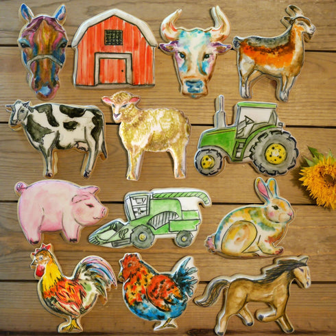 Farm Animal Cookie Cutter Set, 13 Piece Set, Premium Food Grade Stainless Steel, Dishwasher Safe...