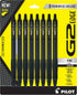 Pilot, G2 Edge Premium Gel Roller Pens, Fine Point 0.7 mm, Black, Pack of 8...