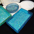 Yayatty Jewelry Casting Silicone Molds, Rectangle Silicone Serving Tray Molds for Resin Diamond Pattern Storage Silicone Resin Molds with Gold Foi...