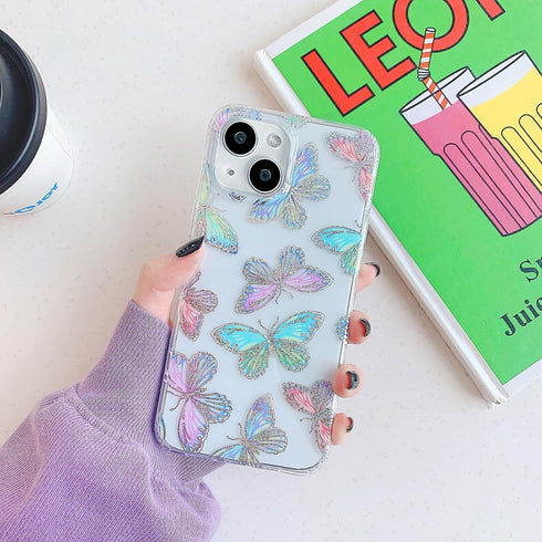 Compatible with iPhone 12/12 Pro Case for Women Girls, Glitter Red Purple Blue Green Colorful Pattern,Slim Soft Border Hard Panel Protective Phone...