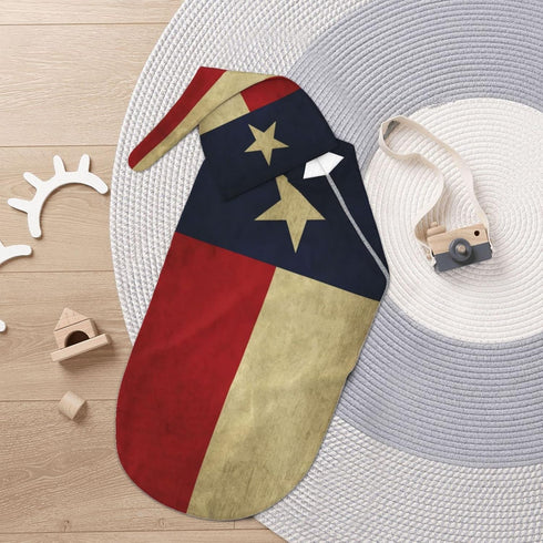 Texas Lone Star State Flag Pattern Baby Newborn 100% Cotton Swaddle Blanket with Beanie Hat Set Cotton Receiving Blankets Sleep Sack for Girls Boy...
