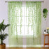 Green Sheer Curtains 108 Inches Long for Living Room, Vine Leaf Patterned Curtains 2 Panels Green Bedroom Curtain Sheers Voile Transparent Window ...