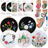 FEPITO 5 Sets Embroidery Starter Kit with Pattern and Instructions Cross Stitch Kit Including 5 Pcs Embroidery Clothes with Floral Pattern, 2 Pcs ...