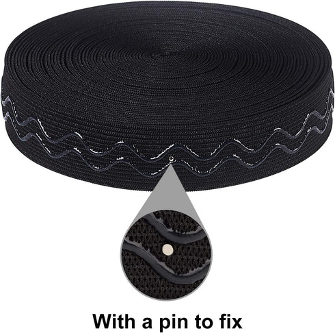 BENECREAT 10-Yard Non-Slip Silicone Elastic Band (1 Inch Wide) - Durable, Stretchable for Underwear, Sportswear & DIY Sewing...