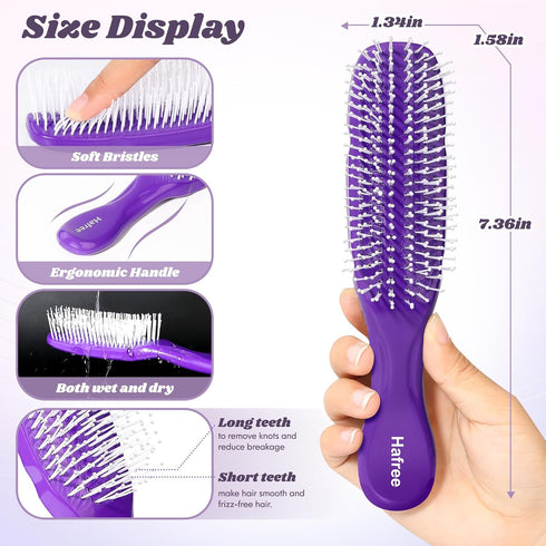 Hair Brush, Detangler Hair Brushes for Women, Men with Long, Curly, Thick Hair, Best Wet or Dry Detangling Travel Hairbrush, Hair Care Styling Too...
