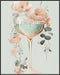Posterizer 1 pcs-pastel mint wine glass with flowers-Abstract & Modern Art-Floral & Botanical Art-Gifts for Women-Chic Home and Kitchen Decor - UN...