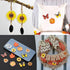200 Pcs Thanksgiving Buttons for Crafts - Fall Pumpkins Sunflowers Shaped Thanksgiving Day Wooden Orange Buttons for Sewing Clothes Accessories Sc...