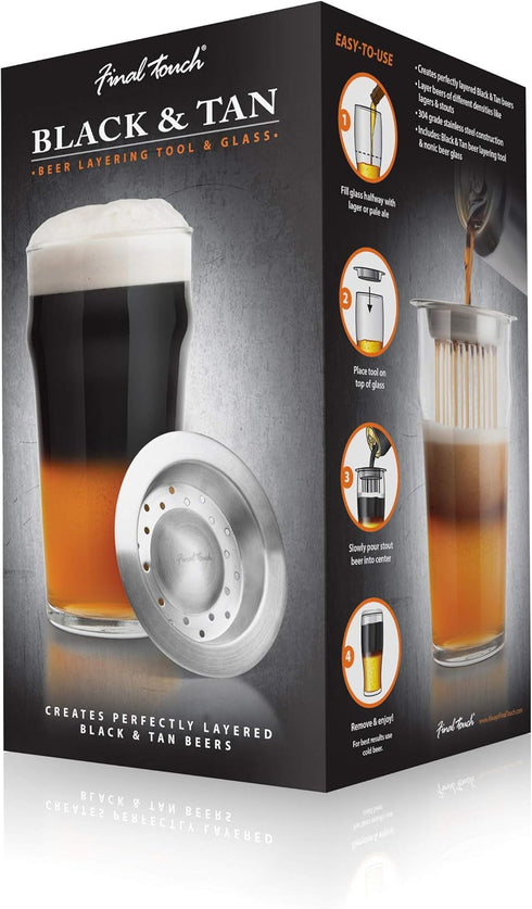 Final Touch Black and Tan Layering Tool & Glass Set (GG5015)...