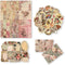 100Pcs Scrapbook Craft Paper Kit for Scrapbook Journaling Supplies ,Scrapbook Flower Stickers Aesthetic for Scrapbooking Supplies,Bullet Junk Jour...