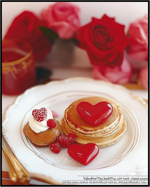 Posterizer 1 pcs-Cute Valentine’s Day breakfast poster -1-Romantic Art-Holiday Poster Collection-Gift for Couples boyfriend girlfriend Husband Wif...