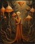 Posterizer 1 pcs-strange mushroom like alien creature shaman-Abstract & Modern Art-Fantasy & Fiction Art-Gift for Art Lovers-Decor for Home & Offi...