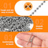 200 pcs 100 mm Long Bead Connector Clasp Ball Chains Keychain Tag Keychain Ball Chain 2.4 mm Diameter Adjustable Antiqued Metal Bead Steel Chain...