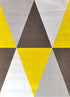 8630 Geometric Triangle Peel and Stick Wallpaper Yellow/Gray Removable Diamond Self Adhesive Contact Paper Shelf Liner for Office Background Furni...