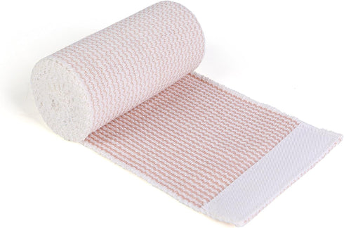 HOSPORA Latex-Free Compression Cotton Elastic Bandage, 4 Inch with Hook and Loop Closure(Pack of 5)...