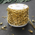 16.4 Feet Gold Plated Stainless Steel Chain Bulk Flat Paperclip Link Chains 5x10mm Jewelry Chain Roll with Jump Rings Lobster Clasps Oval Cable Ch...