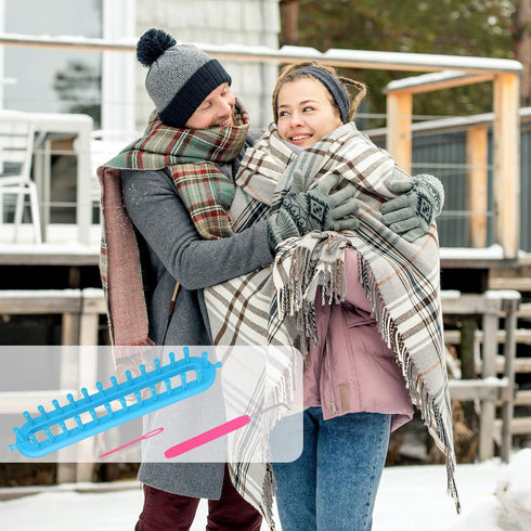 Coopay Scarf Knitting Loom Kit, DIY Craft Knitting Board Looms with Loom Pick Tool and Needle, Durable & Safe, Creativity for Kids Small Knitting ...