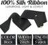MEEDEE Black Silk Ribbon 2 Inch Silk Ribbon Black Pure Silk Hair Ribbon Black Satin Silk Ribbon 5 Yards On Spool Black Ribbon for Crafts, Wedding ...