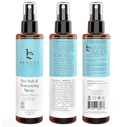 Sea Salt Spray for Hair - USA Made from Natural & Organic Ingredients, Texturing Spray for Men & Women, Hair Texture Spray for Fine Hair, Salt Wat...