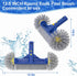 Pool Brush with Round Ends, Premium Pool Brushes for Cleaning Pool Walls & Tiles, 12.5'' Pool Brush Head for Inground Pools/above Ground Pools, Sp...
