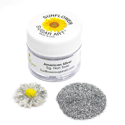 American Silver Craft Glitter Dust | Shiny Silver Glitter | Decoration Dust for Cake Accessories, DIY Crafting | Glitter Dust for Decoration | Bri...