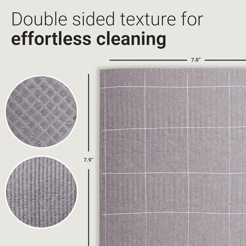 | Premium Natural Swedish Dishcloth | Cleaning Sponge Cloth | Eco-Friendly | Vegan | Compostable | 5 Pack...